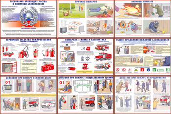 ПВ04 Умей действовать при пожаре (бумага, А3, 9 листов) - Плакаты - Пожарная безопасность - Магазин охраны труда Протекторшоп