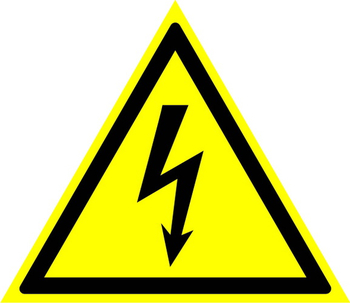 W08 внимание! опасность поражения электрическим током  (пленка, сторона 50 мм) - Знаки безопасности - Предупреждающие знаки - Магазин охраны труда Протекторшоп
